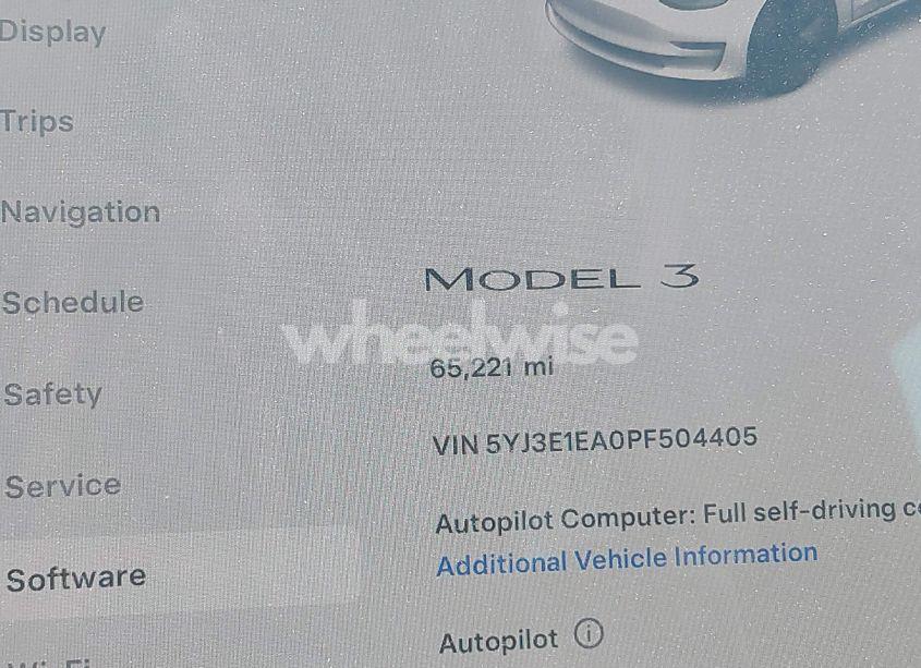 Photo 15 of 2023 Tesla Model 3 REAR-WHEEL DRIVE (VIN 5YJ3E1EA0PF504405)