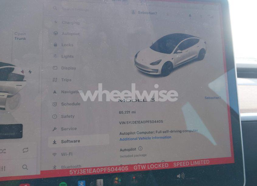 Photo 7 of 2023 Tesla Model 3 REAR-WHEEL DRIVE (VIN 5YJ3E1EA0PF504405)