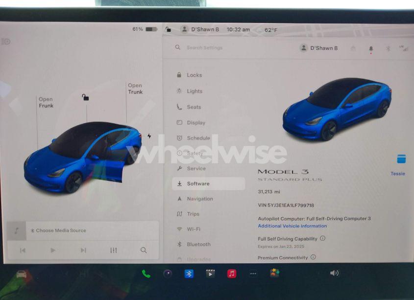 Photo 7 of 2020 Tesla Model 3 STANDARD RANGE PLUS REAR-WHEEL DRIVE/STANDARD RANGE REAR-WHEEL DRIVE (VIN 5YJ3E1EA1LF799718)