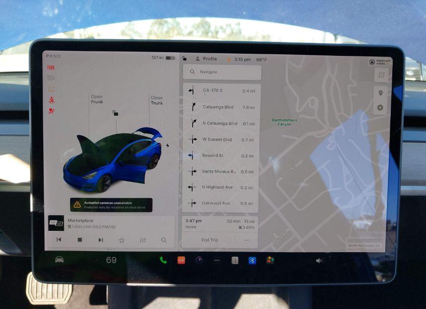 Photo 7 of 2021 Tesla Model 3 STANDARD RANGE PLUS REAR-WHEEL DRIVE (VIN 5YJ3E1EA1MF921513)