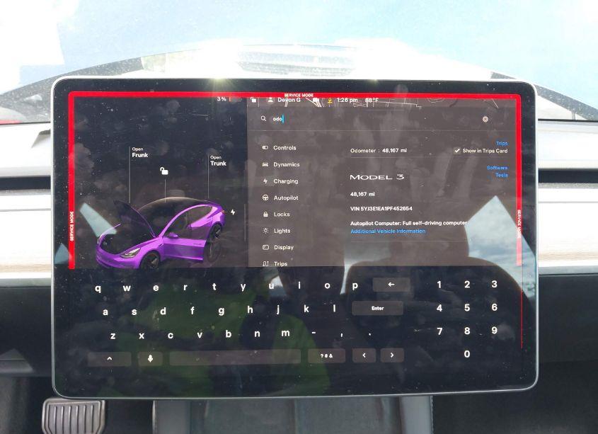 Photo 7 of 2023 Tesla Model 3 REAR-WHEEL DRIVE (VIN 5YJ3E1EA1PF452654)