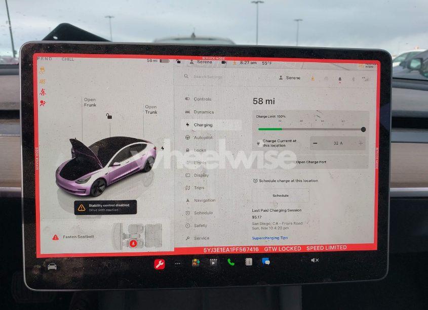 Photo 18 of 2023 Tesla Model 3 REAR-WHEEL DRIVE (VIN 5YJ3E1EA1PF567416)