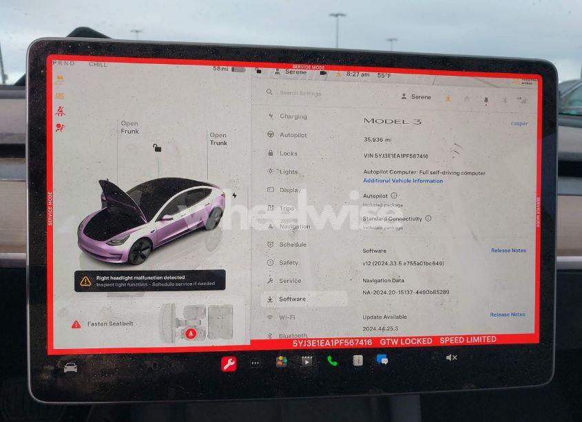 Photo 19 of 2023 Tesla Model 3 REAR-WHEEL DRIVE (VIN 5YJ3E1EA1PF567416)