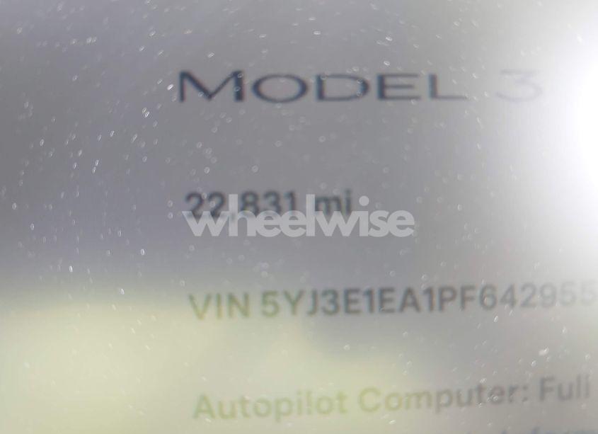 Photo 14 of 2023 Tesla Model 3 REAR-WHEEL DRIVE (VIN 5YJ3E1EA1PF642955)