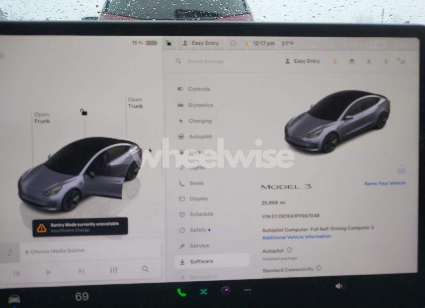 Photo 7 of 2023 Tesla Model 3 REAR-WHEEL DRIVE (VIN 5YJ3E1EA1PF697048)