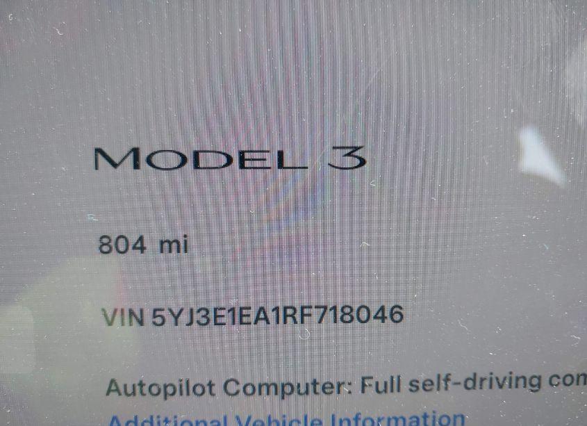 Photo 15 of 2024 Tesla Model 3 LONG RANGE DUAL MOTOR ALL-WHEEL DRIVE/REAR-WHEEL DRIVE (VIN 5YJ3E1EA1RF718046)