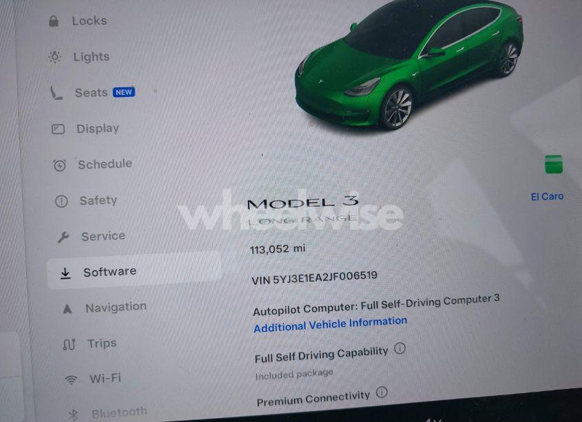 Photo 7 of 2018 Tesla Model 3 LONG RANGE/MID RANGE (VIN 5YJ3E1EA2JF006519)
