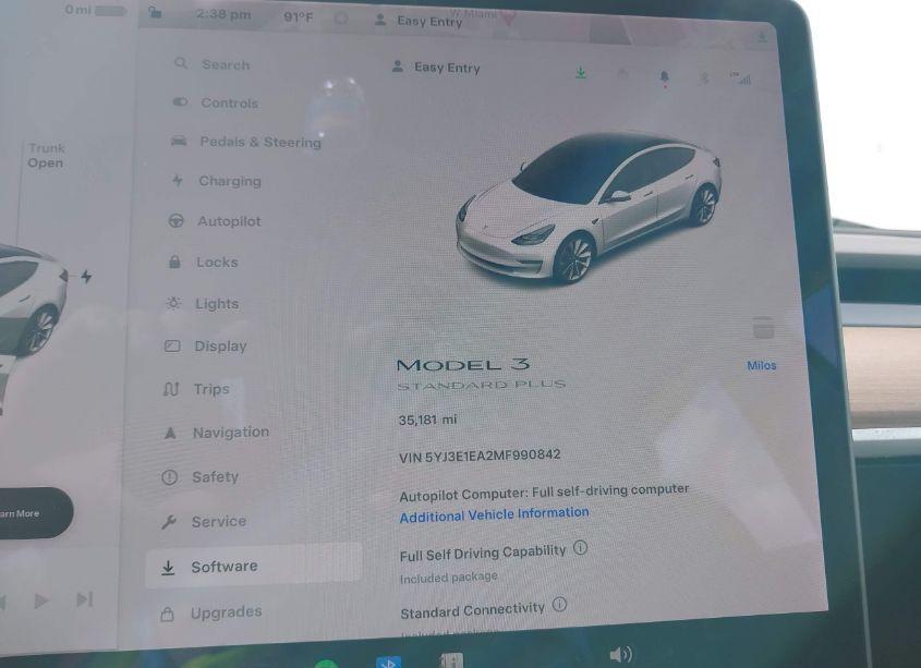Photo 7 of 2021 Tesla Model 3 STANDARD RANGE PLUS REAR-WHEEL DRIVE (VIN 5YJ3E1EA2MF990842)