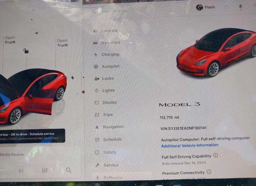 Photo 7 of 2022 Tesla Model 3 REAR-WHEEL DRIVE (VIN 5YJ3E1EA2NF190141)