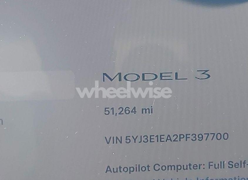 Photo 16 of 2023 Tesla Model 3 REAR-WHEEL DRIVE (VIN 5YJ3E1EA2PF397700)