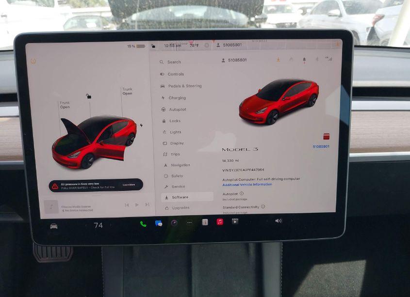 Photo 14 of 2023 Tesla Model 3 REAR-WHEEL DRIVE (VIN 5YJ3E1EA2PF447964)