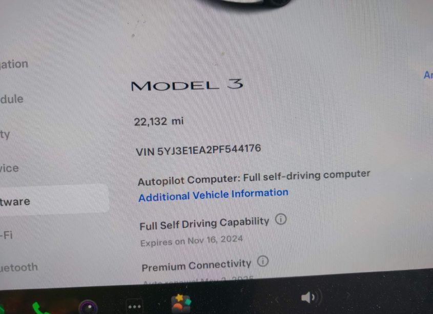 Photo 15 of 2023 Tesla Model 3 REAR-WHEEL DRIVE (VIN 5YJ3E1EA2PF544176)