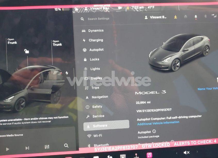 Photo 7 of 2023 Tesla Model 3 REAR-WHEEL DRIVE (VIN 5YJ3E1EA2PF613707)