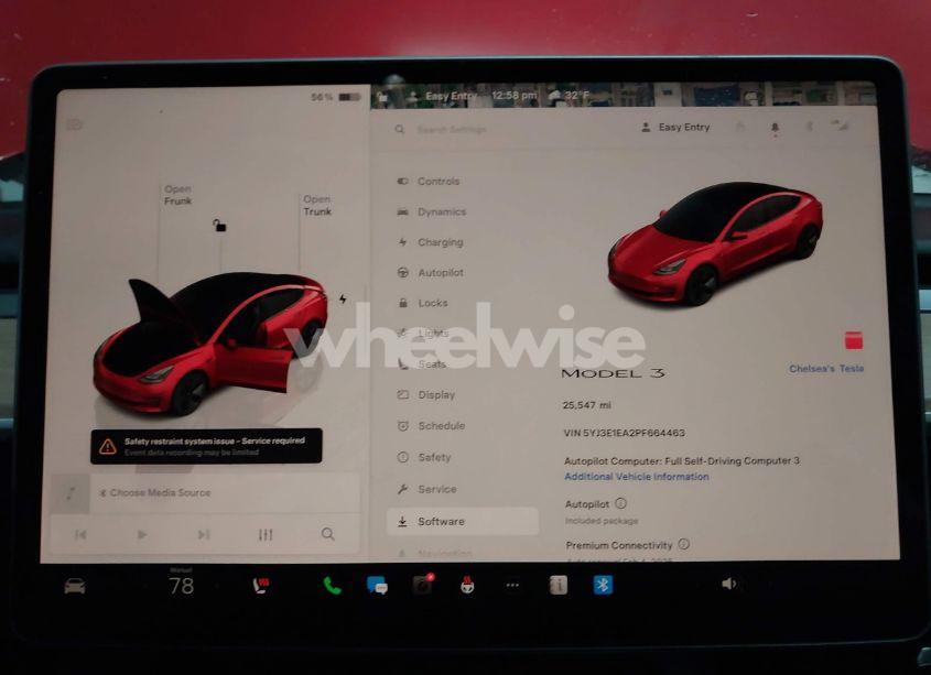 Photo 7 of 2023 Tesla Model 3 REAR-WHEEL DRIVE (VIN 5YJ3E1EA2PF664463)