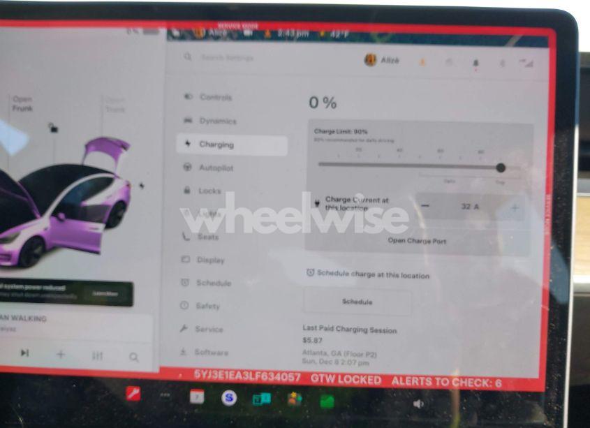 Photo 17 of 2020 Tesla Model 3 STANDARD RANGE PLUS REAR-WHEEL DRIVE/STANDARD RANGE REAR-WHEEL DRIVE (VIN 5YJ3E1EA3LF634057)
