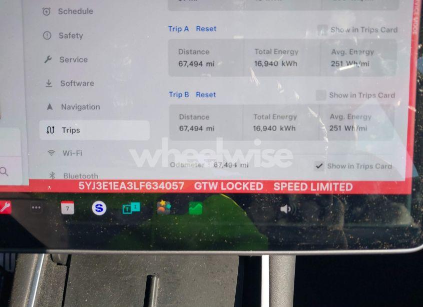 Photo 7 of 2020 Tesla Model 3 STANDARD RANGE PLUS REAR-WHEEL DRIVE/STANDARD RANGE REAR-WHEEL DRIVE (VIN 5YJ3E1EA3LF634057)