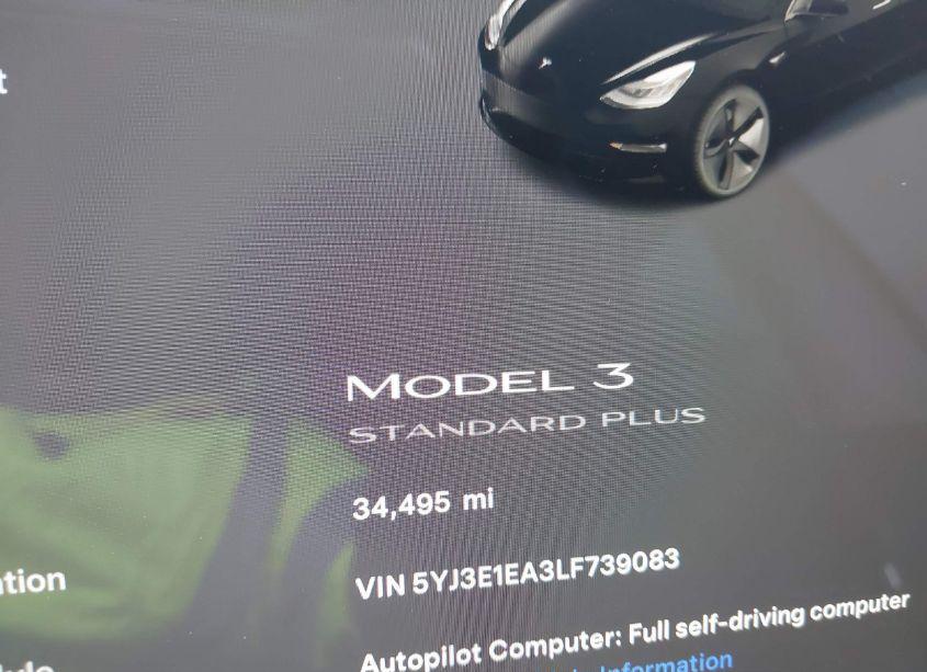 Photo 14 of 2020 Tesla Model 3 STANDARD RANGE PLUS REAR-WHEEL DRIVE/STANDARD RANGE REAR-WHEEL DRIVE (VIN 5YJ3E1EA3LF739083)