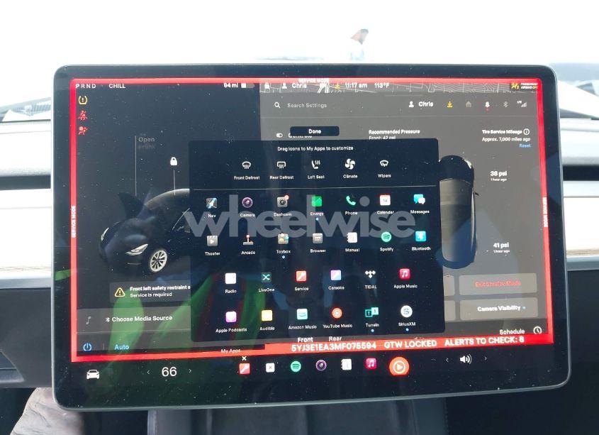 Photo 15 of 2021 Tesla Model 3 STANDARD RANGE PLUS REAR-WHEEL DRIVE (VIN 5YJ3E1EA3MF075594)