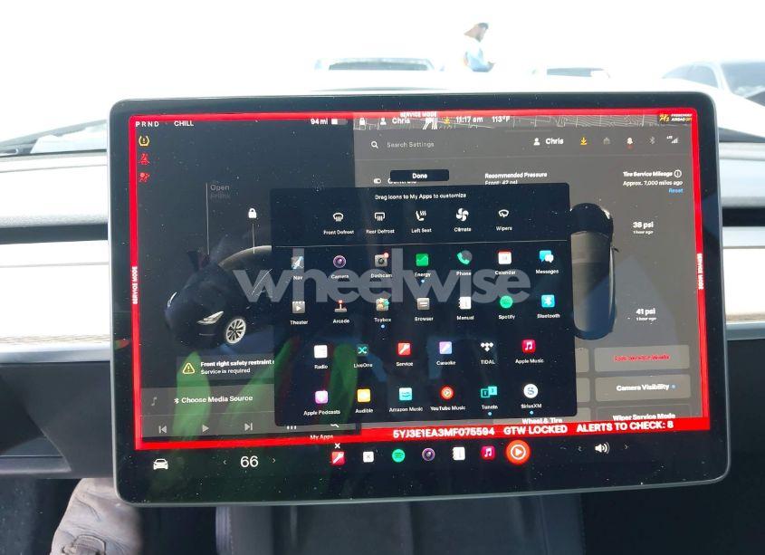 Photo 18 of 2021 Tesla Model 3 STANDARD RANGE PLUS REAR-WHEEL DRIVE (VIN 5YJ3E1EA3MF075594)