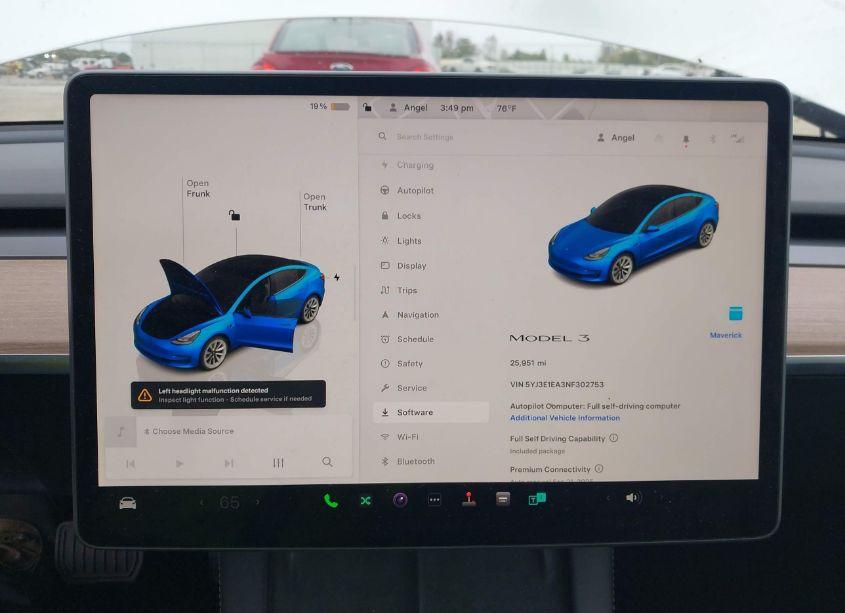 Photo 19 of 2022 Tesla Model 3 REAR-WHEEL DRIVE (VIN 5YJ3E1EA3NF302753)