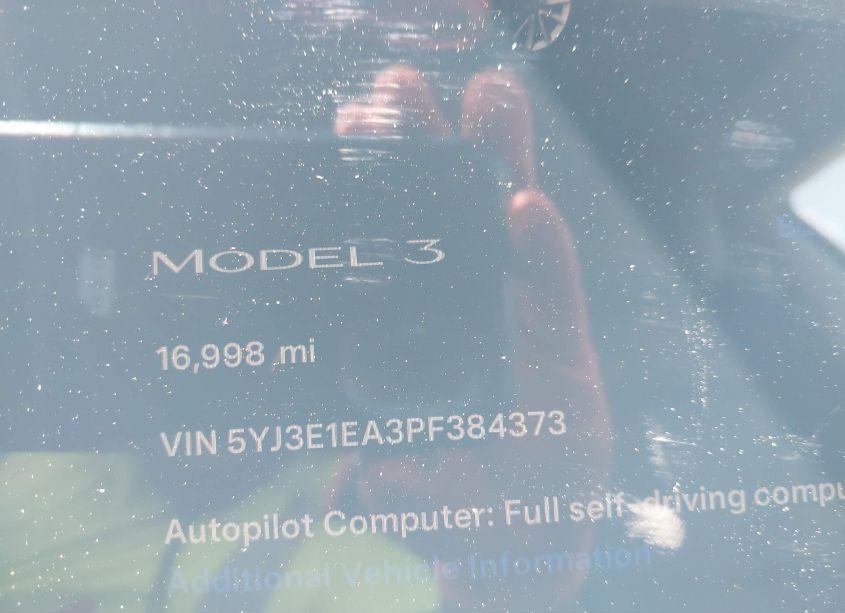 Photo 15 of 2023 Tesla Model 3 REAR-WHEEL DRIVE (VIN 5YJ3E1EA3PF384373)