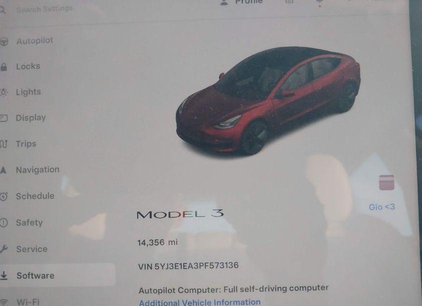 Photo 7 of 2023 Tesla Model 3 REAR-WHEEL DRIVE (VIN 5YJ3E1EA3PF573136)