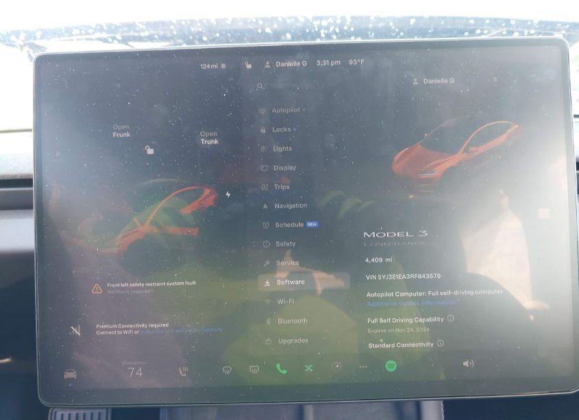 Photo 15 of 2024 Tesla Model 3 REAR-WHEEL DRIVE (VIN 5YJ3E1EA3RF843579)