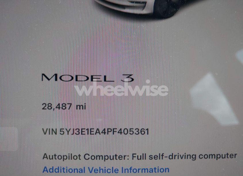 Photo 7 of 2023 Tesla Model 3 REAR-WHEEL DRIVE (VIN 5YJ3E1EA4PF405361)