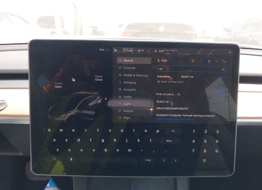 Photo 7 of 2023 Tesla Model 3 REAR-WHEEL DRIVE (VIN 5YJ3E1EA4PF436707)