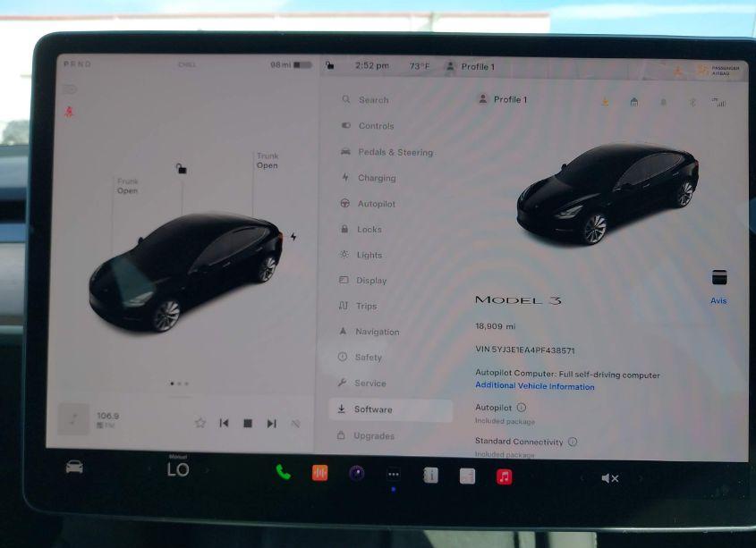Photo 7 of 2023 Tesla Model 3 REAR-WHEEL DRIVE (VIN 5YJ3E1EA4PF438571)