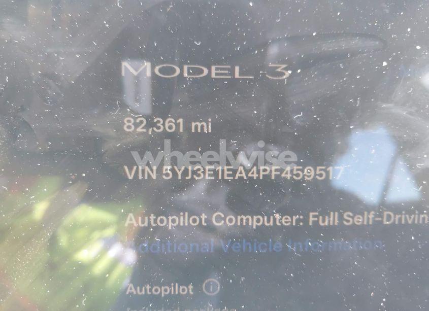 Photo 15 of 2023 Tesla Model 3 REAR-WHEEL DRIVE (VIN 5YJ3E1EA4PF459517)