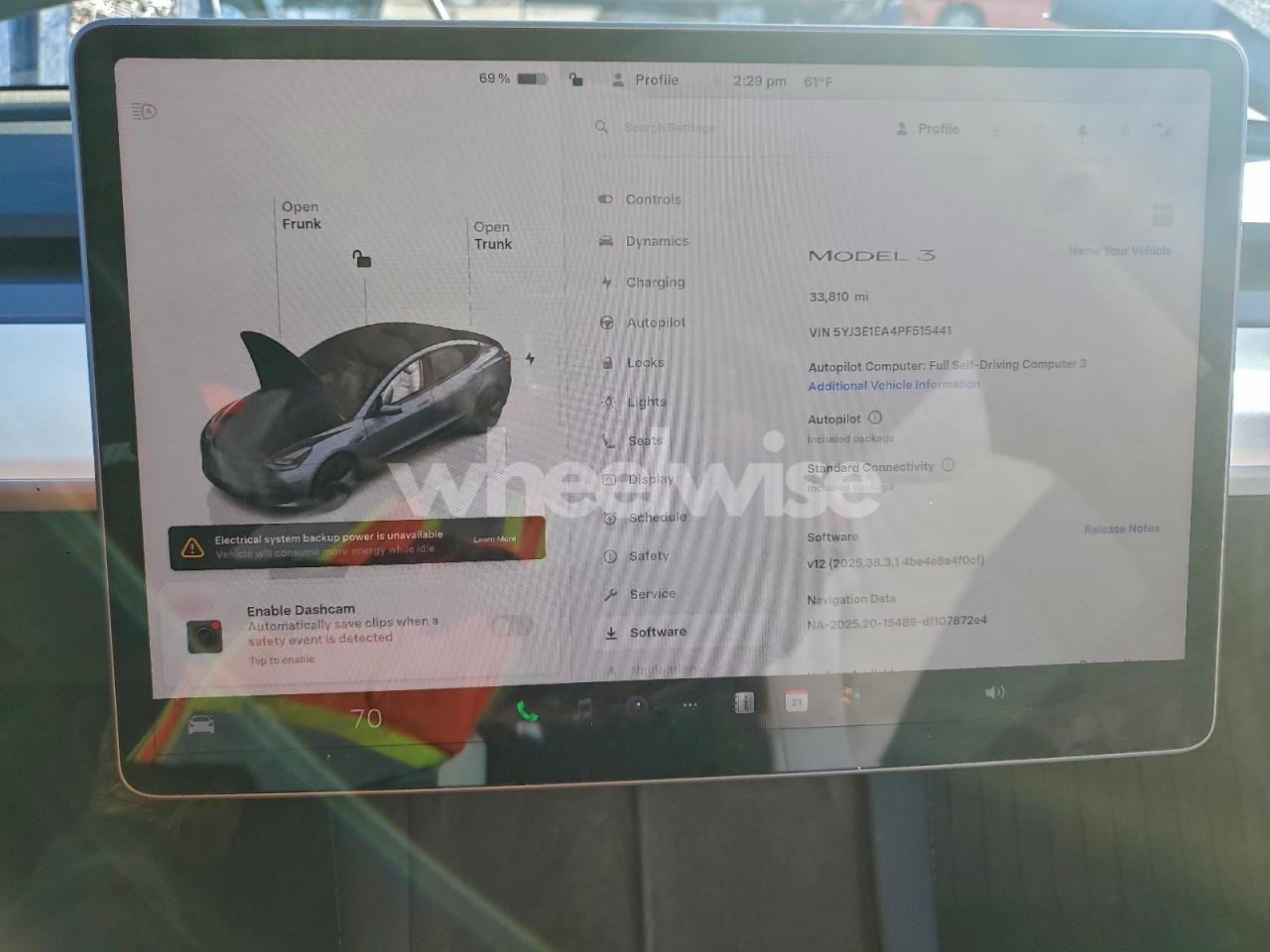 Photo 9 of 2023 TESLA MODEL 3 (VIN 5YJ3E1EA4PF515441)