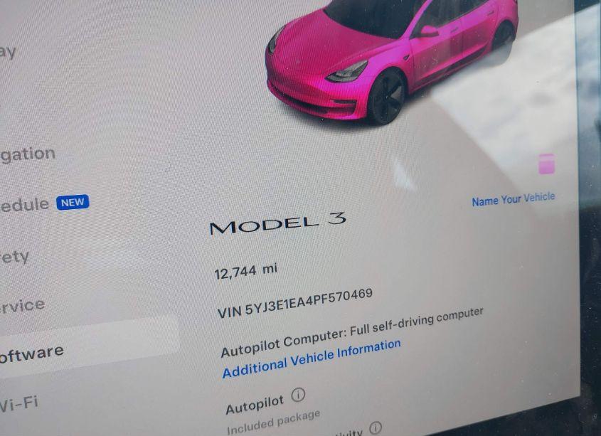 Photo 7 of 2023 Tesla Model 3 REAR-WHEEL DRIVE (VIN 5YJ3E1EA4PF570469)