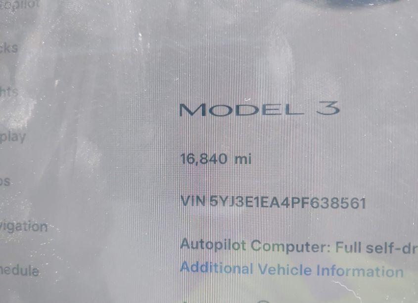 Photo 15 of 2023 Tesla Model 3 REAR-WHEEL DRIVE (VIN 5YJ3E1EA4PF638561)