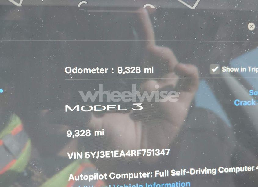 Photo 7 of 2024 Tesla Model 3 LONG RANGE DUAL MOTOR ALL-WHEEL DRIVE/REAR-WHEEL DRIVE (VIN 5YJ3E1EA4RF751347)