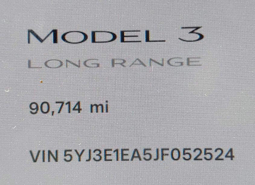 Photo 16 of 2018 Tesla Model 3 LONG RANGE/MID RANGE (VIN 5YJ3E1EA5JF052524)