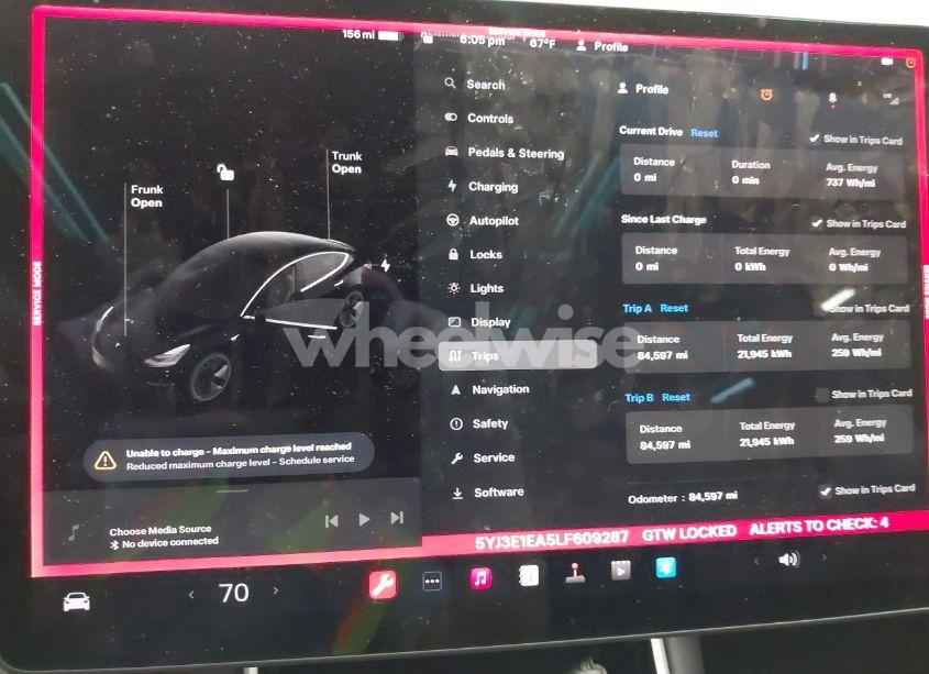 Photo 7 of 2020 Tesla Model 3 STANDARD RANGE PLUS REAR-WHEEL DRIVE/STANDARD RANGE REAR-WHEEL DRIVE (VIN 5YJ3E1EA5LF609287)