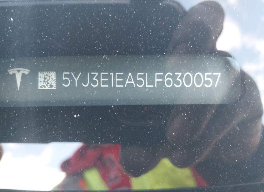 Photo 9 of 2020 Tesla Model 3 STANDARD RANGE PLUS REAR-WHEEL DRIVE/STANDARD RANGE REAR-WHEEL DRIVE (VIN 5YJ3E1EA5LF630057)