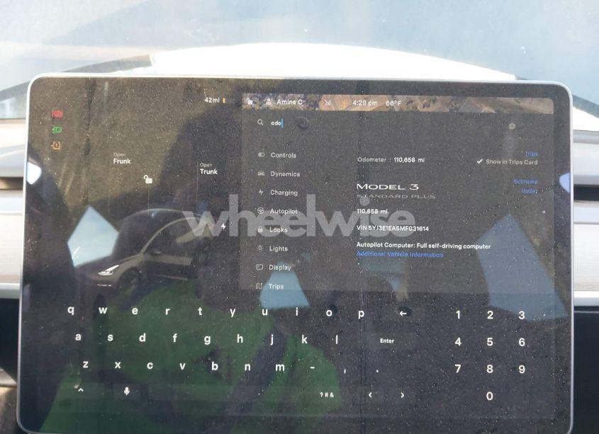 Photo 7 of 2021 Tesla Model 3 STANDARD RANGE PLUS REAR-WHEEL DRIVE (VIN 5YJ3E1EA5MF031614)