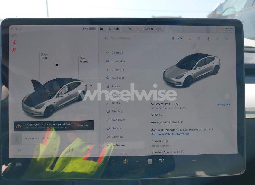 Photo 7 of 2021 Tesla Model 3 STANDARD RANGE PLUS REAR-WHEEL DRIVE (VIN 5YJ3E1EA5MF082417)