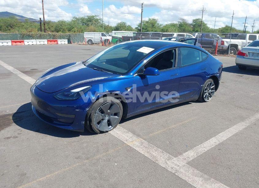 Photo 2 of 2022 Tesla Model 3 REAR-WHEEL DRIVE (VIN 5YJ3E1EA5NF333616)