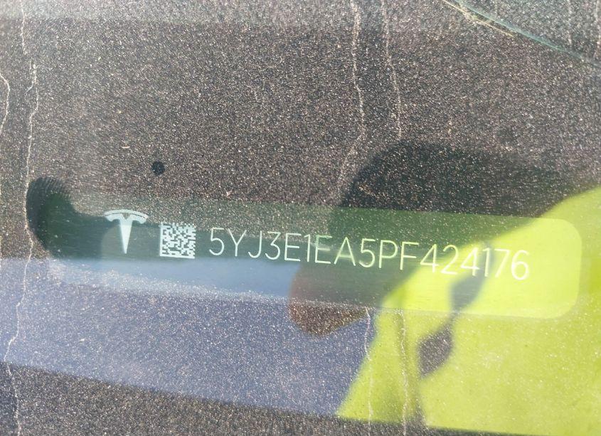 Photo 9 of 2023 Tesla Model 3 REAR-WHEEL DRIVE (VIN 5YJ3E1EA5PF424176)