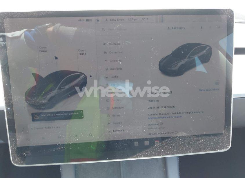 Photo 7 of 2023 Tesla Model 3 REAR-WHEEL DRIVE (VIN 5YJ3E1EA5PF709931)