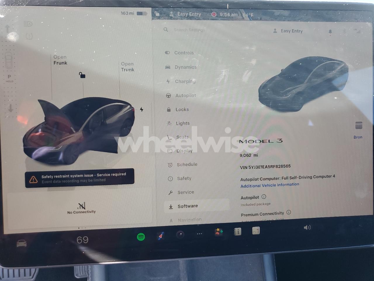 Photo 9 of 2024 TESLA MODEL 3 (VIN 5YJ3E1EA5RF828565)