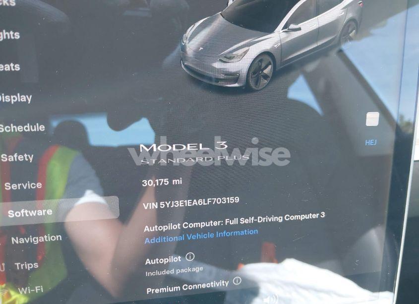 Photo 15 of 2020 Tesla Model 3 STANDARD RANGE PLUS REAR-WHEEL DRIVE/STANDARD RANGE REAR-WHEEL DRIVE (VIN 5YJ3E1EA6LF703159)