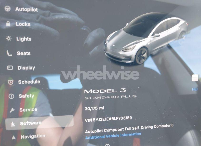 Photo 7 of 2020 Tesla Model 3 STANDARD RANGE PLUS REAR-WHEEL DRIVE/STANDARD RANGE REAR-WHEEL DRIVE (VIN 5YJ3E1EA6LF703159)