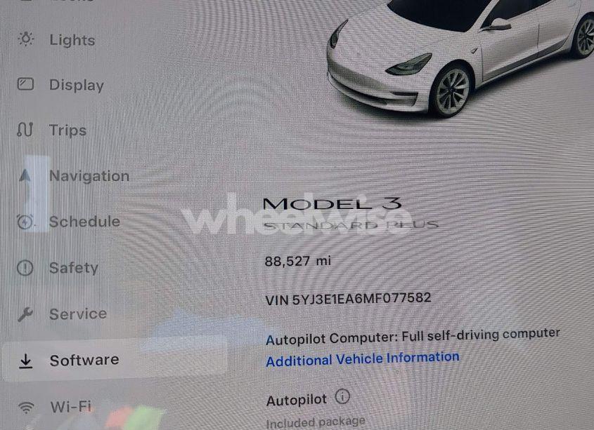 Photo 15 of 2021 Tesla Model 3 STANDARD RANGE PLUS REAR-WHEEL DRIVE (VIN 5YJ3E1EA6MF077582)
