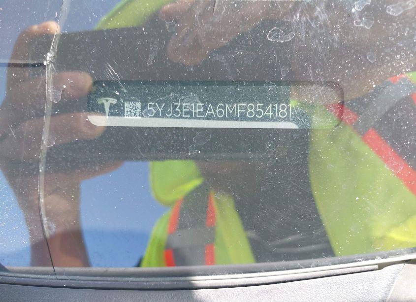 Photo 9 of 2021 Tesla Model 3 STANDARD RANGE PLUS REAR-WHEEL DRIVE (VIN 5YJ3E1EA6MF854181)