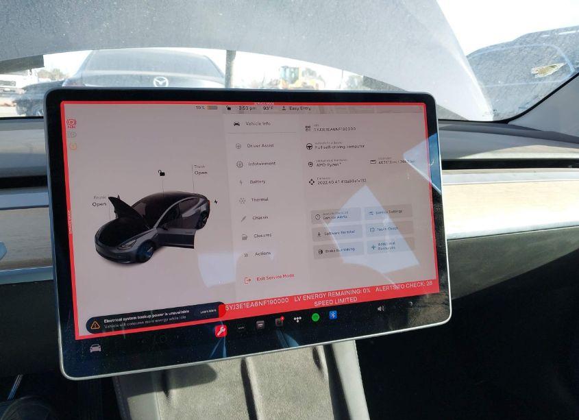 Photo 18 of 2022 Tesla Model 3 REAR-WHEEL DRIVE (VIN 5YJ3E1EA6NF190000)