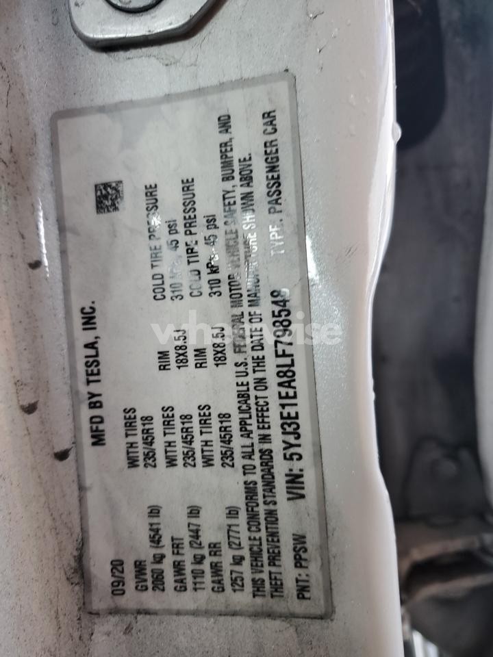 Photo 12 of 2022 TESLA MODEL 3 (VIN 5YJ3E1EA6NF298598)